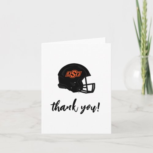 Oklahoma State University  OSU Football Helmet Thank You Card