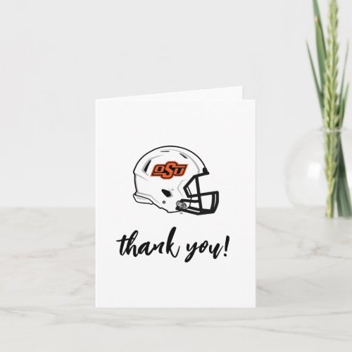 Oklahoma State University  OSU Football Helmet Thank You Card