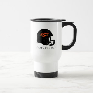 Oklahoma State University OSU Football Helmet Travel Mug