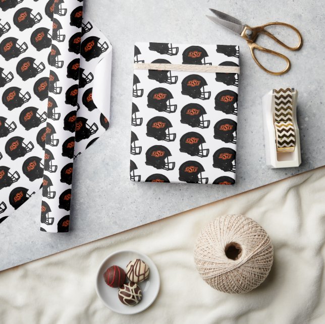 Oklahoma State University | OSU Football Helmet Wrapping Paper (Crafts)