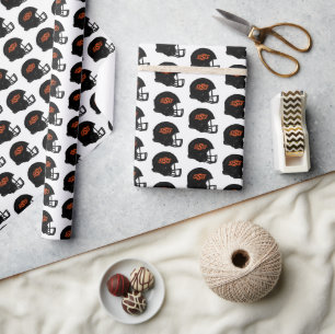 Oklahoma State University OSU Football Helmet Wrapping Paper