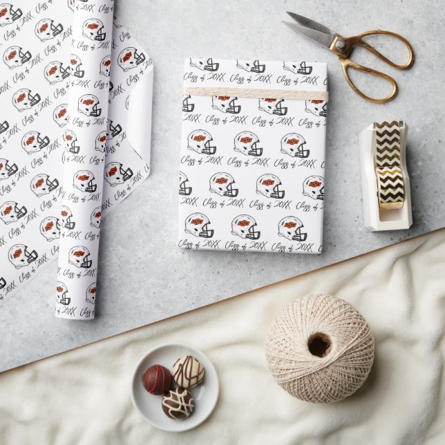 Oklahoma State University | OSU Football Helmet Wrapping Paper (Crafts)