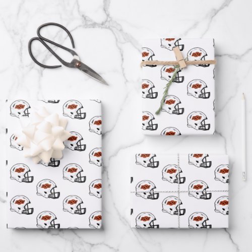 Oklahoma State University  OSU Football Helmet Wrapping Paper Sheets