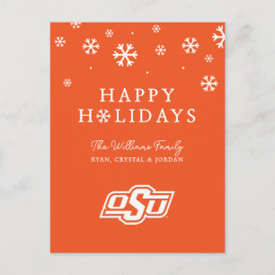 Oklahoma State University   OSU Logo Holiday Postcard