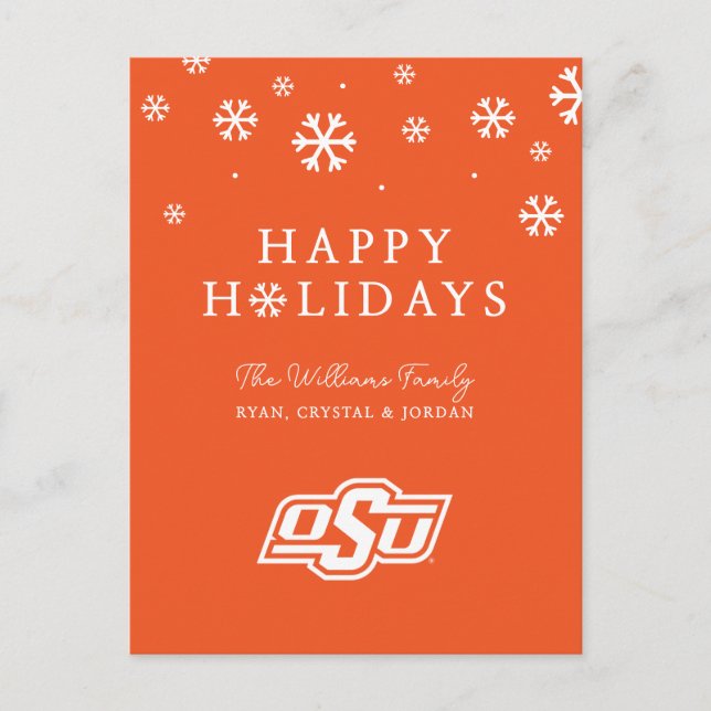Oklahoma State University | OSU Logo Holiday Postcard (Front)