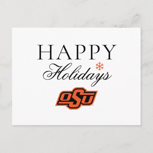 Oklahoma State University  OSU Logo Holiday Postcard