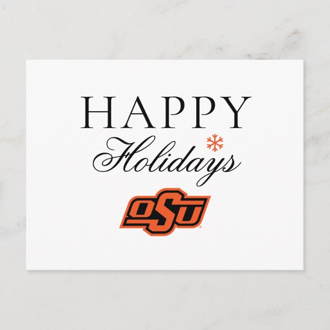 Oklahoma State University | OSU Logo Holiday Postcard (Front)
