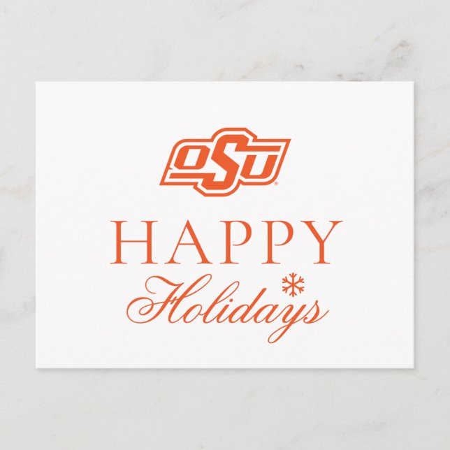 Oklahoma State University | OSU Logo Holiday Postcard (Front)