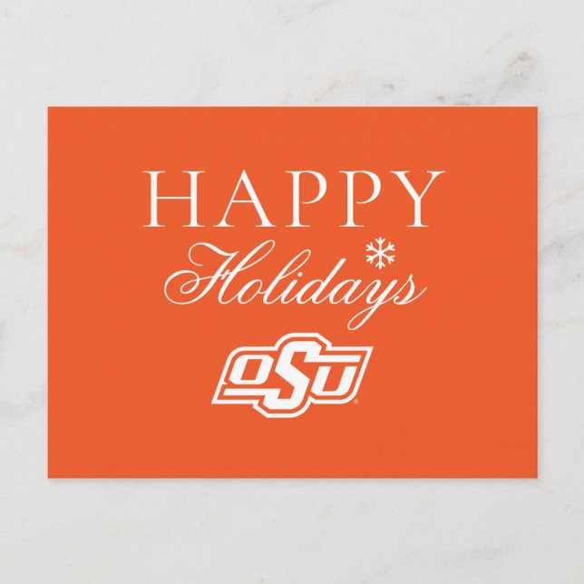 Oklahoma State University | OSU Logo Holiday Postcard (Front)