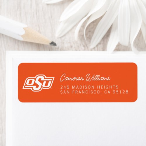 Oklahoma State University  OSU Logo Label