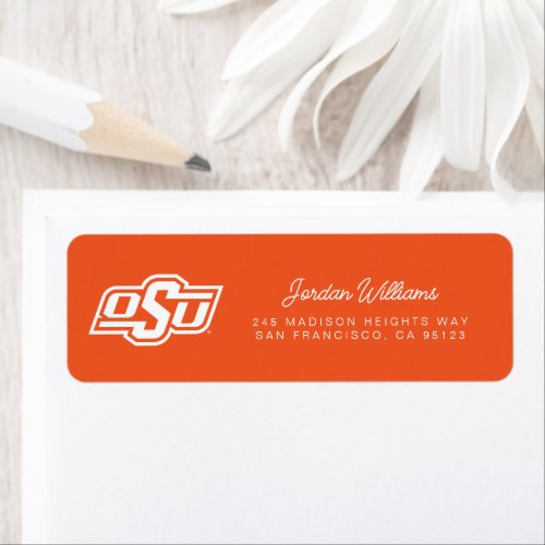 Oklahoma State University  OSU Logo Label