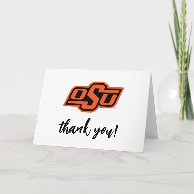 Oklahoma State University | OSU Logo Letterpress Thank You Card (Front)