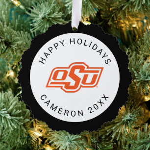 Oklahoma State University OSU Logo Ornament Card