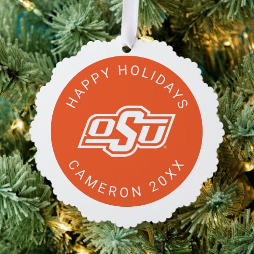 Oklahoma State University  OSU Logo Ornament Card