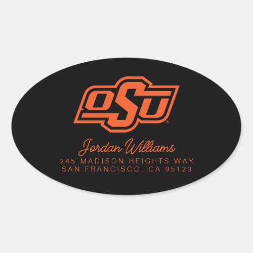 Oklahoma State University  OSU Logo Oval Sticker