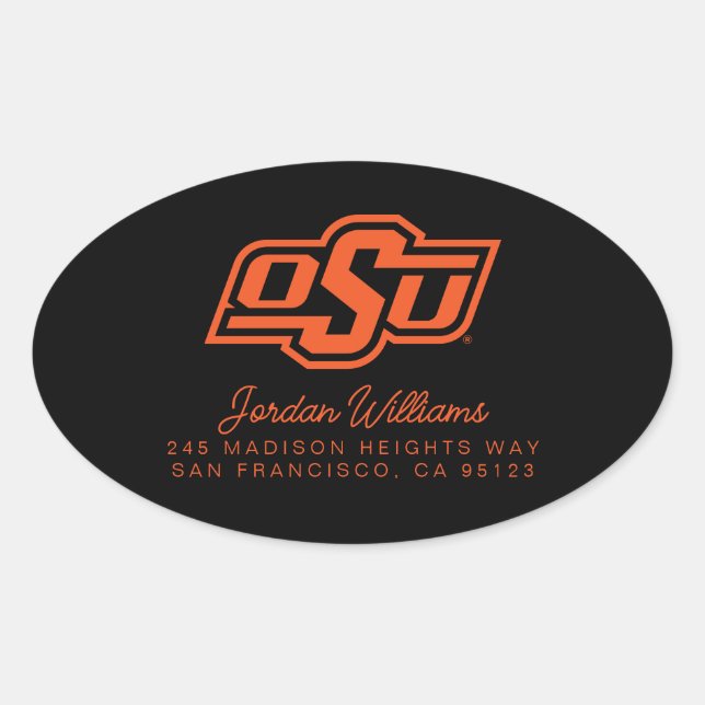 Oklahoma State University | OSU Logo Oval Sticker (Front)