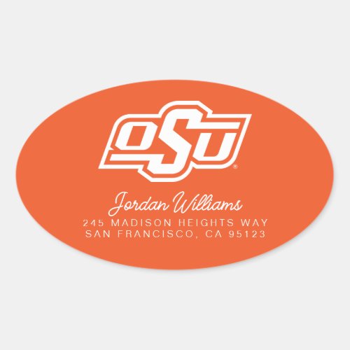 Oklahoma State University  OSU Logo Oval Sticker