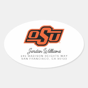 Oklahoma State University OSU Logo Oval Sticker