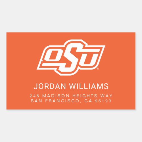 Oklahoma State University  OSU Logo Rectangular Sticker