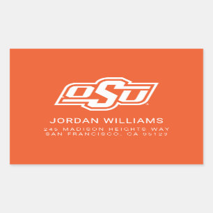 Oklahoma State University OSU Logo Rectangular Sticker