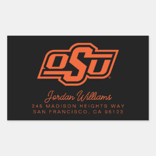 Oklahoma State University OSU Logo Rectangular Sticker