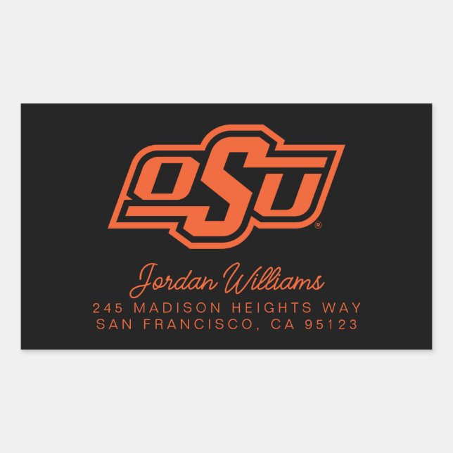 Oklahoma State University | OSU Logo Rectangular Sticker (Front)