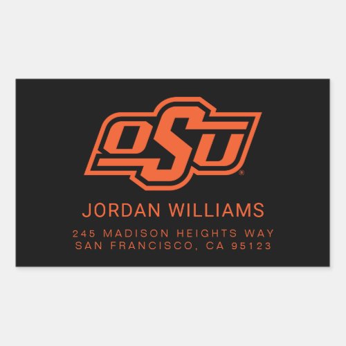 Oklahoma State University  OSU Logo Rectangular Sticker