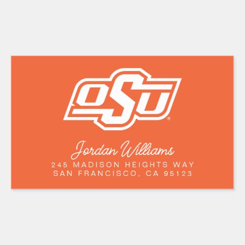 Oklahoma State University  OSU Logo Rectangular Sticker