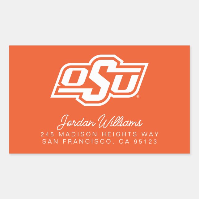 Oklahoma State University | OSU Logo Rectangular Sticker (Front)