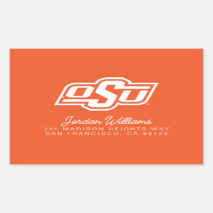 Oklahoma State University OSU Logo Rectangular Sticker