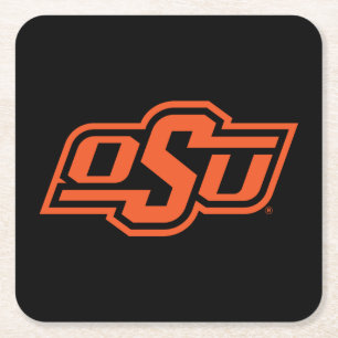 Oklahoma State University   OSU Logo Square Paper Coaster