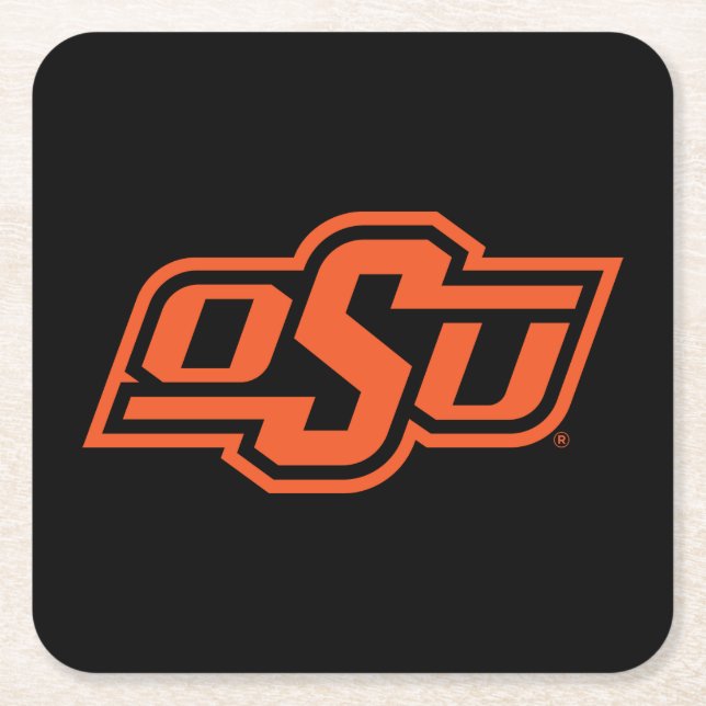 Oklahoma State University | OSU Logo Square Paper Coaster (Front)