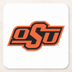 Oklahoma State University   OSU Logo Square Paper Coaster