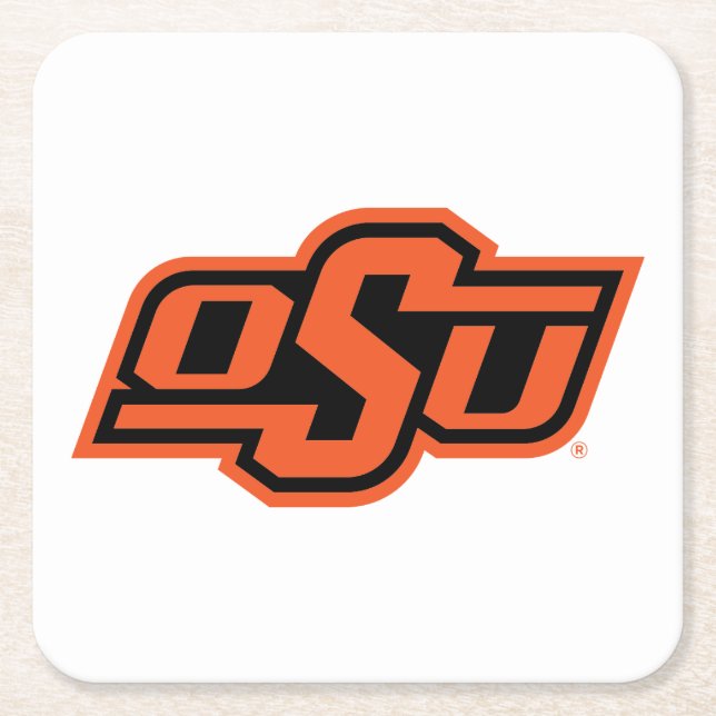 Oklahoma State University | OSU Logo Square Paper Coaster (Front)
