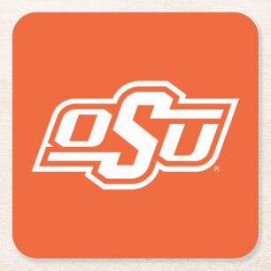 Oklahoma State University OSU Logo Square Paper Coaster