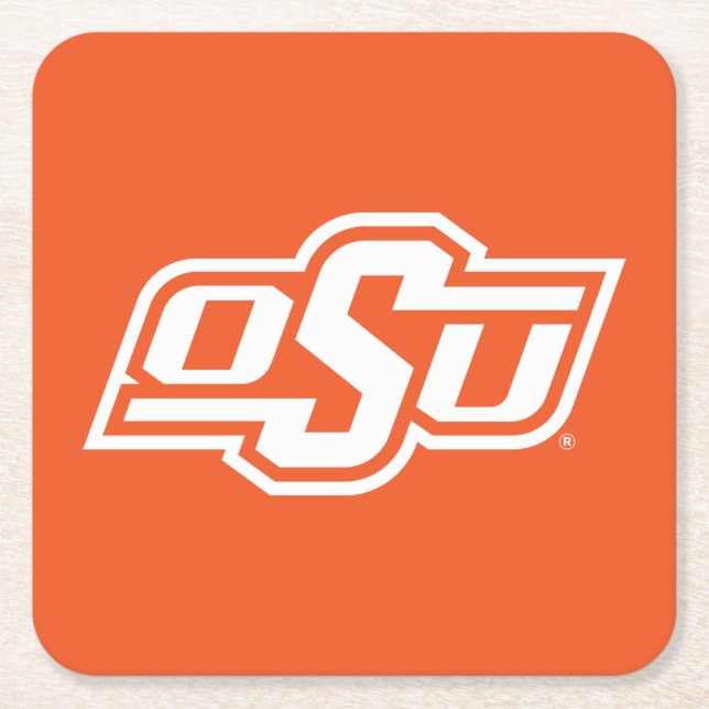 Oklahoma State University | OSU Logo Square Paper Coaster (Front)