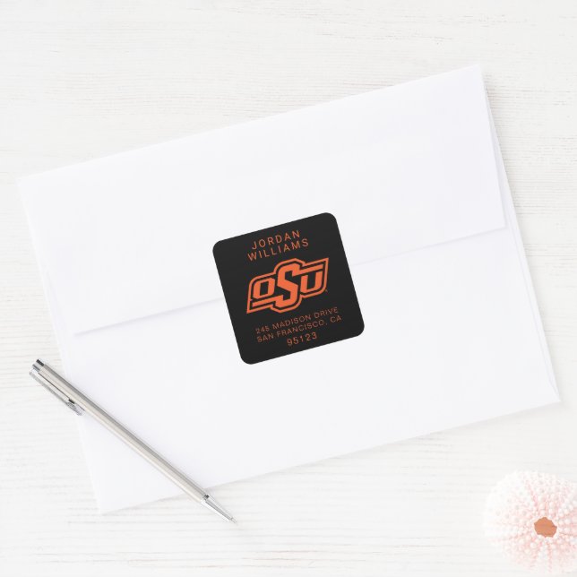 Oklahoma State University | OSU Logo Square Sticker (Envelope)