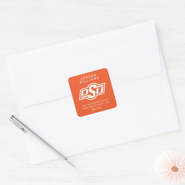 Oklahoma State University | OSU Logo Square Sticker (Envelope)