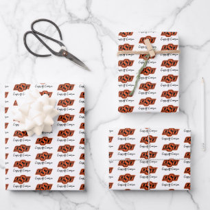 Oklahoma State University OSU Logo Wrapping Paper Sheets