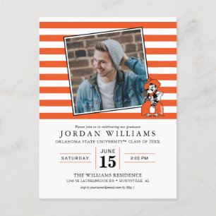 Oklahoma State University Pistol Pete Announcement Postcard