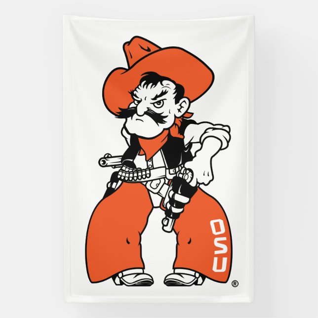 Oklahoma State University | Pistol Pete Banner (Vertical)
