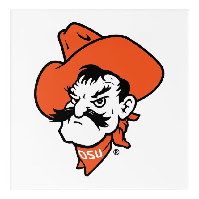 Oklahoma State University | Pistol Pete Face Acrylic Print (Front)