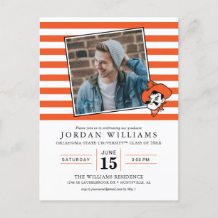 Oklahoma State University Pistol Pete Face Announcement Postcard