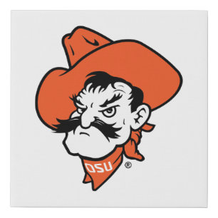 Oklahoma State University Pistol Pete Face Faux Canvas Print