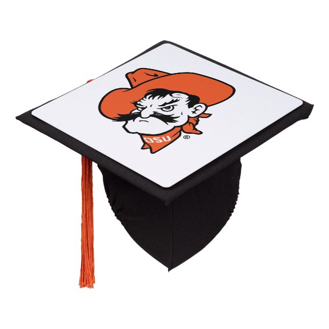 Oklahoma State University | Pistol Pete Face Graduation Cap Topper (Angled)