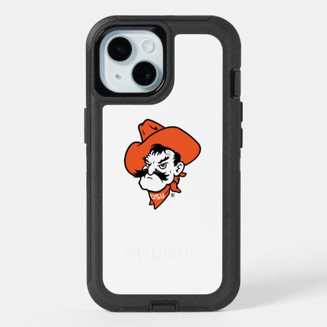 Oklahoma State University | Pistol Pete Face iPhone 15 Case (Back)