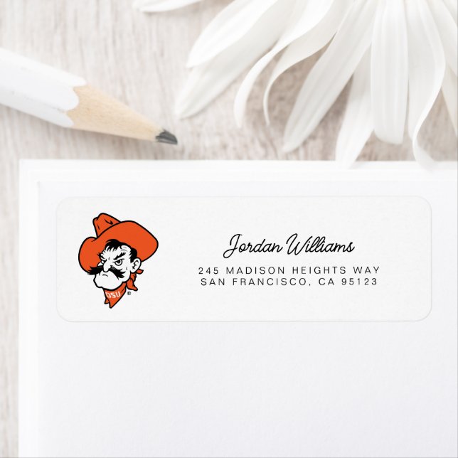 Oklahoma State University | Pistol Pete Face Label (Insitu)