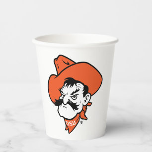 Oklahoma State University   Pistol Pete Face Paper Cups