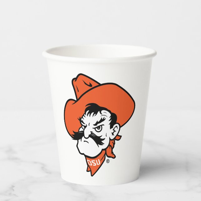 Oklahoma State University | Pistol Pete Face Paper Cups (Front)