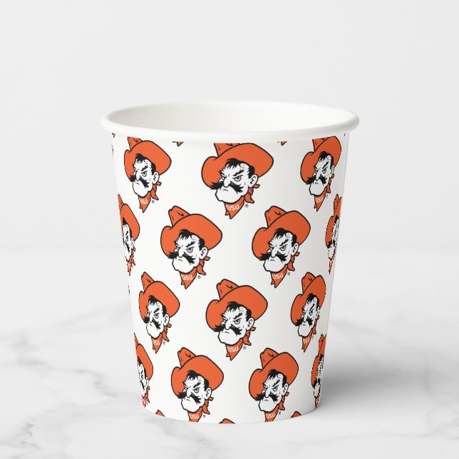 Oklahoma State University | Pistol Pete Face Paper Cups (Back)